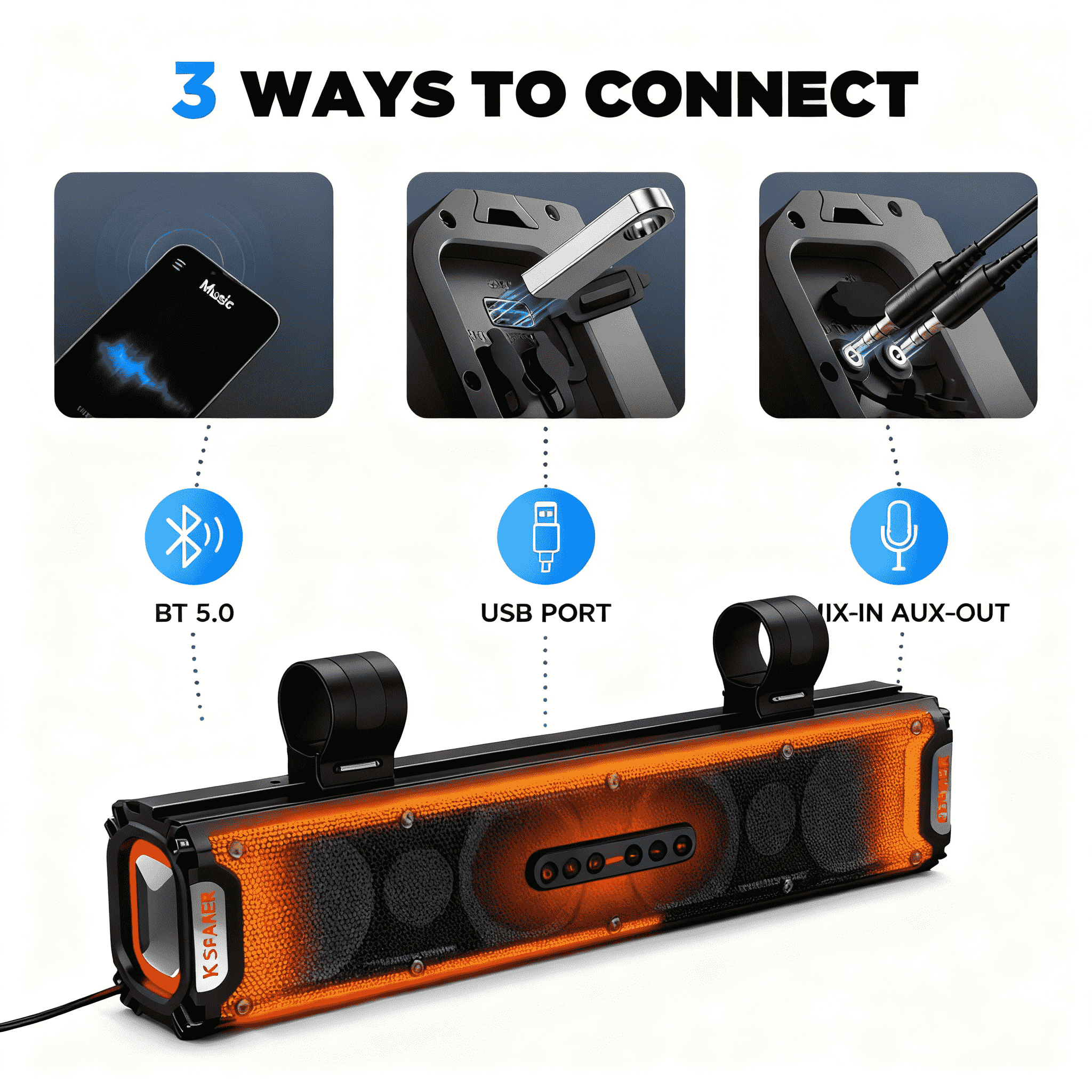 Kspeaker UTV Speakers K66PLUS