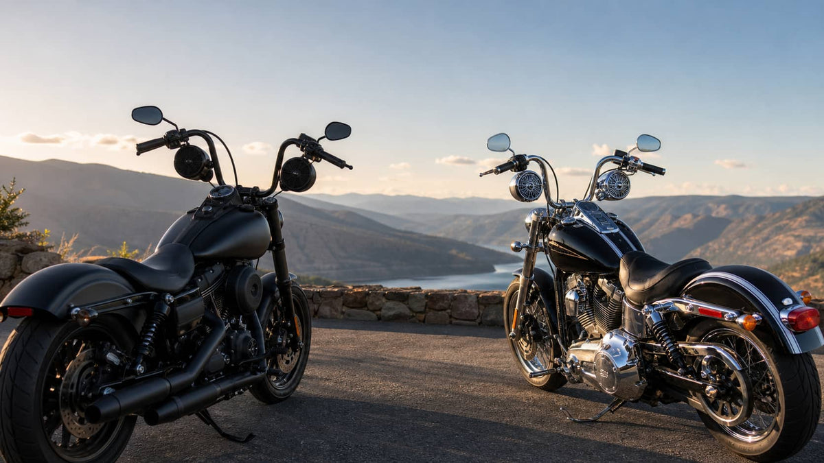 Black vs. Chrome Motorcycle Speakers: Choosing Handlebar Audio for Your Build