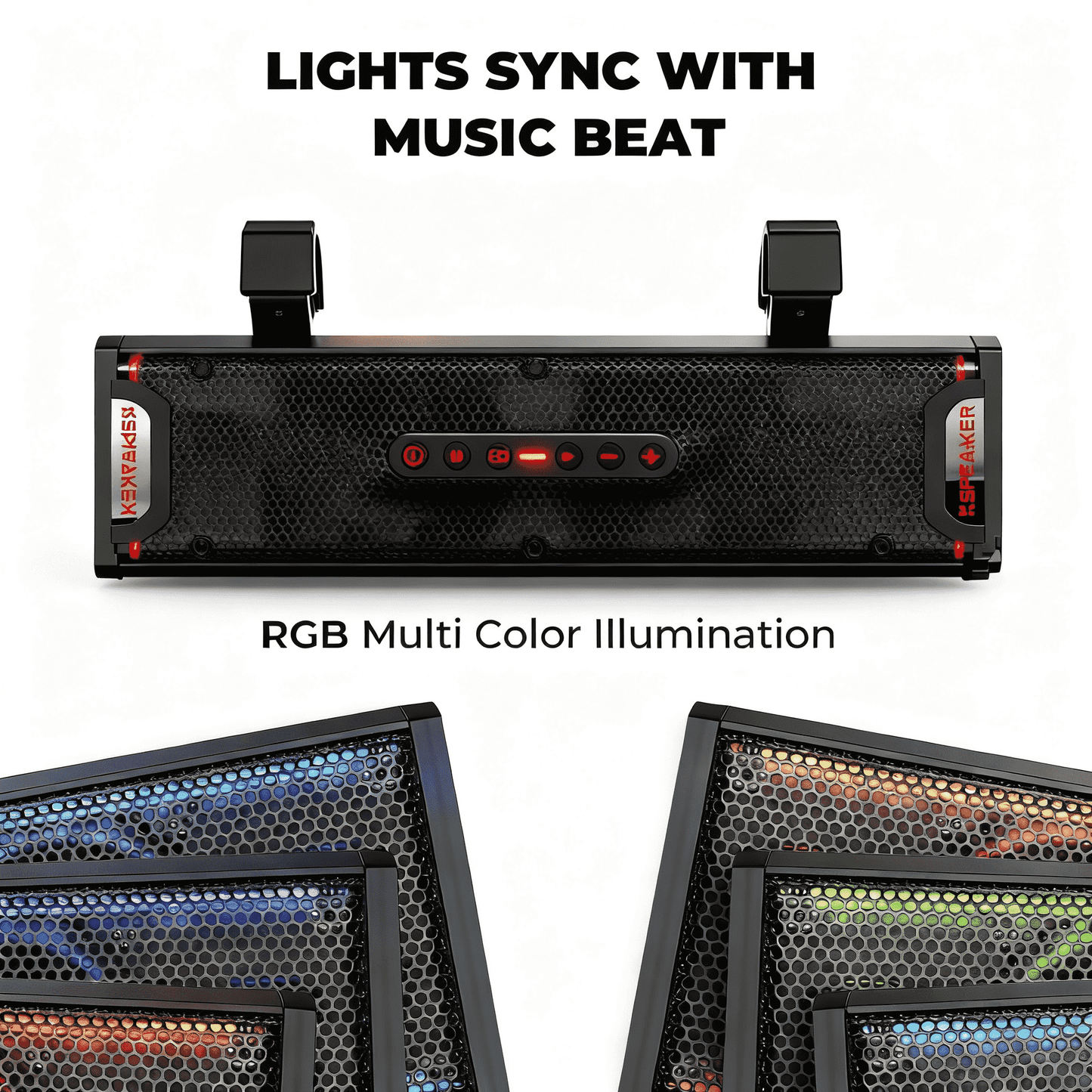 KSPEAKER Multicolor UTV Soundbar with Deep Bass