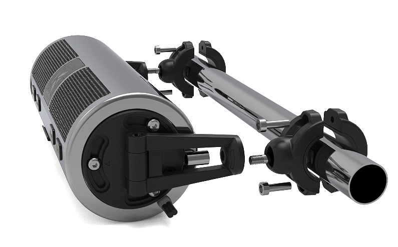 KSPEAKER Motorcycle Bluetooth Speakers - Handlebar Audio System with Built-in Amp & USB