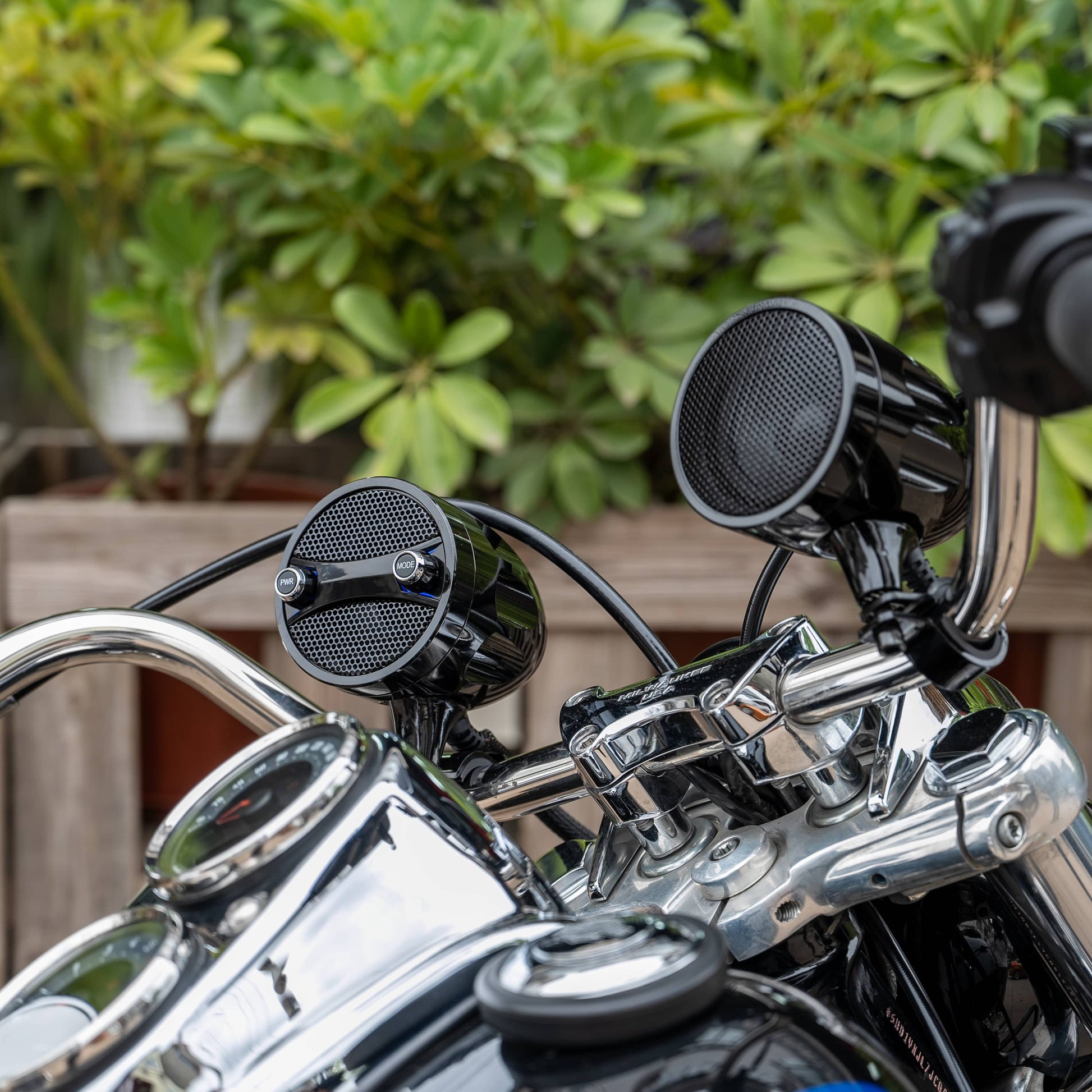 KSPEAKER S7CH Chrome Motorcycle Bluetooth Speakers
