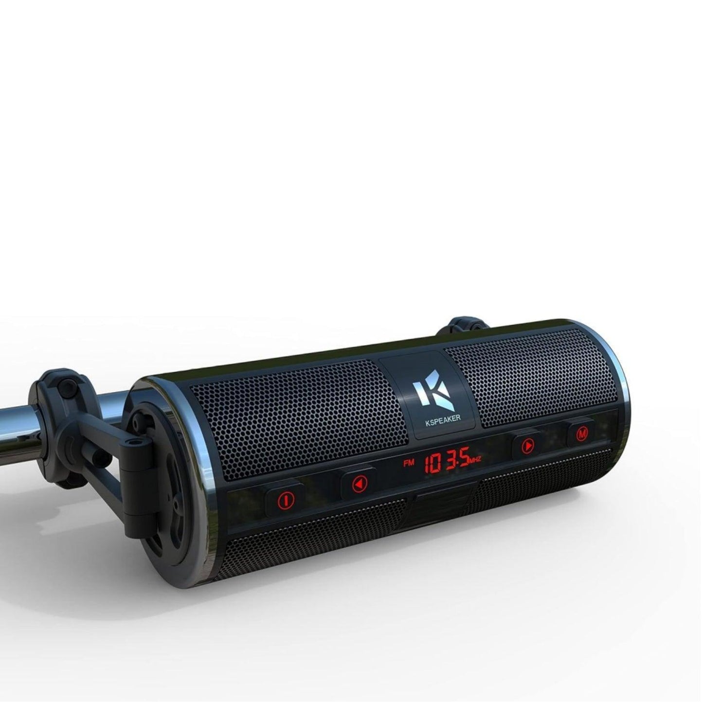 KSPEAKER Motorcycle Bluetooth Speakers - Handlebar Audio System with Built-in Amp & USB