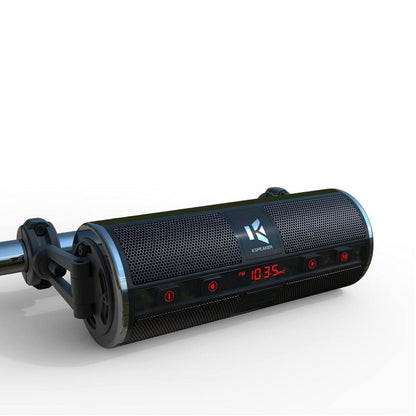 KSPEAKER Motorcycle Bluetooth Speakers - Handlebar Audio System with Built-in Amp & USB