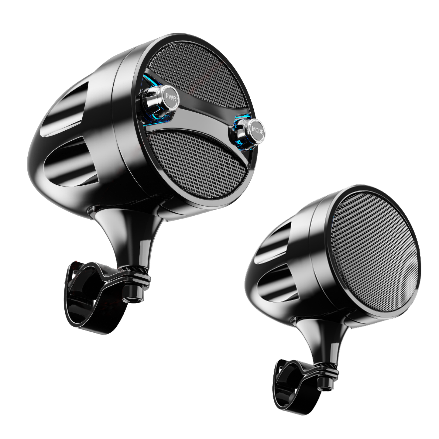 High-Output 800W Motorcycle Handlebar Speakers | Bluetooth 5.4 & FM Radio