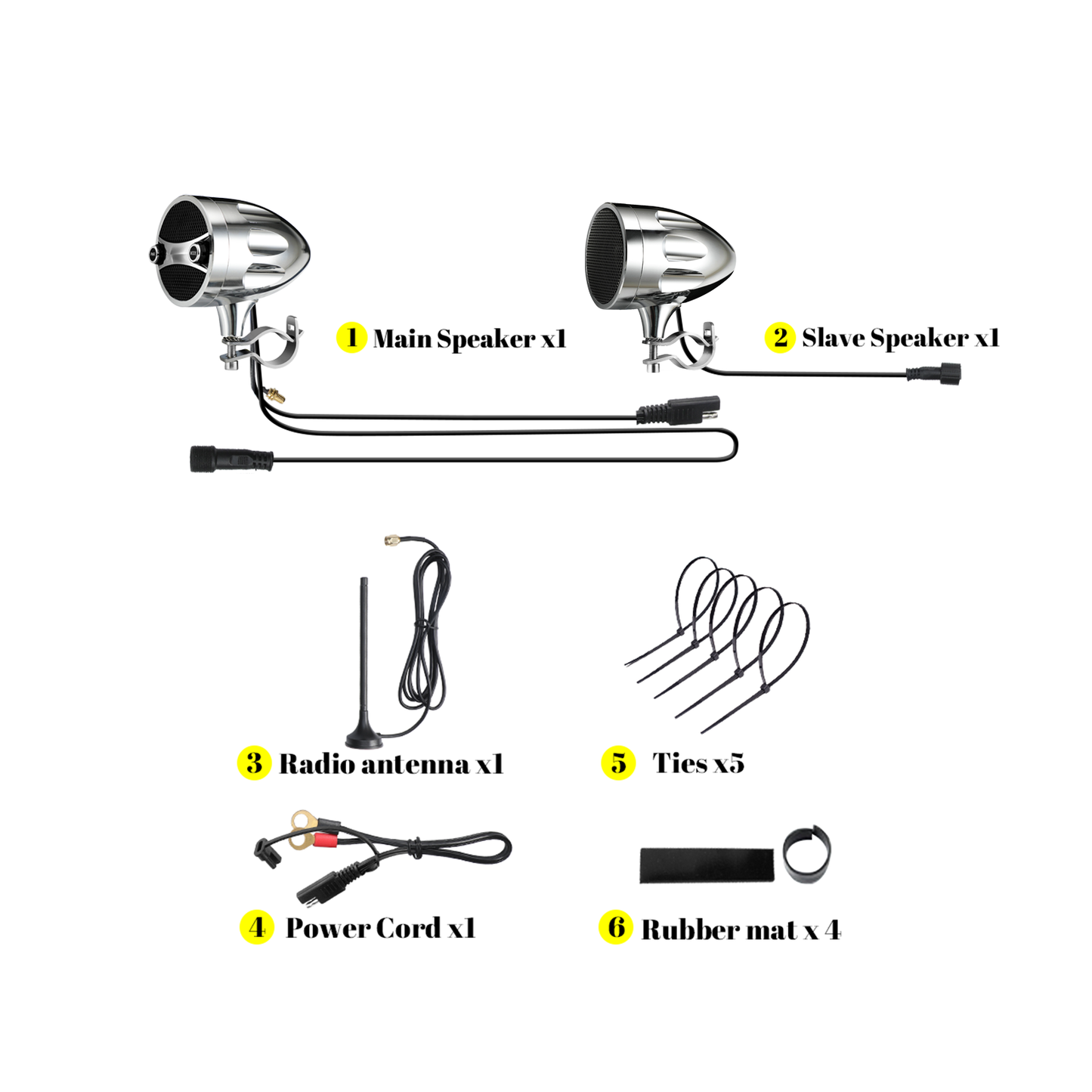 KSPEAKER High-Output 800W Motorcycle Handlebar Audio Setup | Bluetooth 5.4 & FM Playback