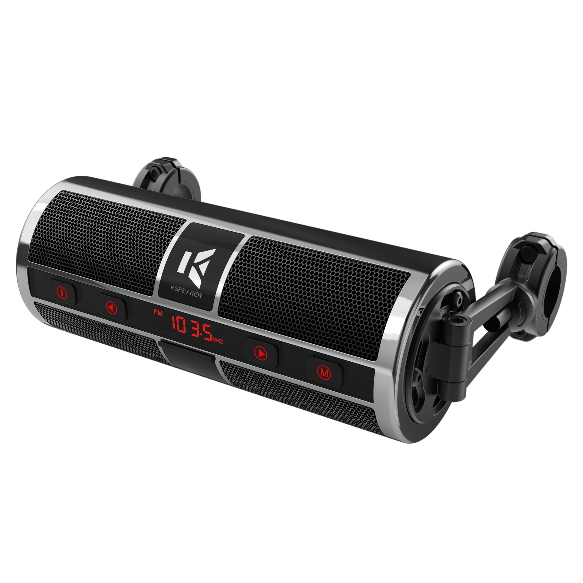 KSPEAKER K2CH Chrome Motorcycle Bluetooth Speakers | IP67 Waterproof