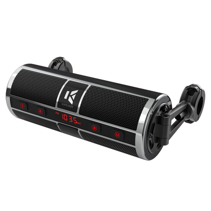 KSPEAKER Motorcycle Bluetooth Speakers - Handlebar Audio System with Built-in Amp & USB
