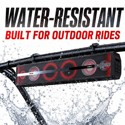KSPEAKER K100 water-resistant soundbar built for outdoor UTV ATV and golf cart rides