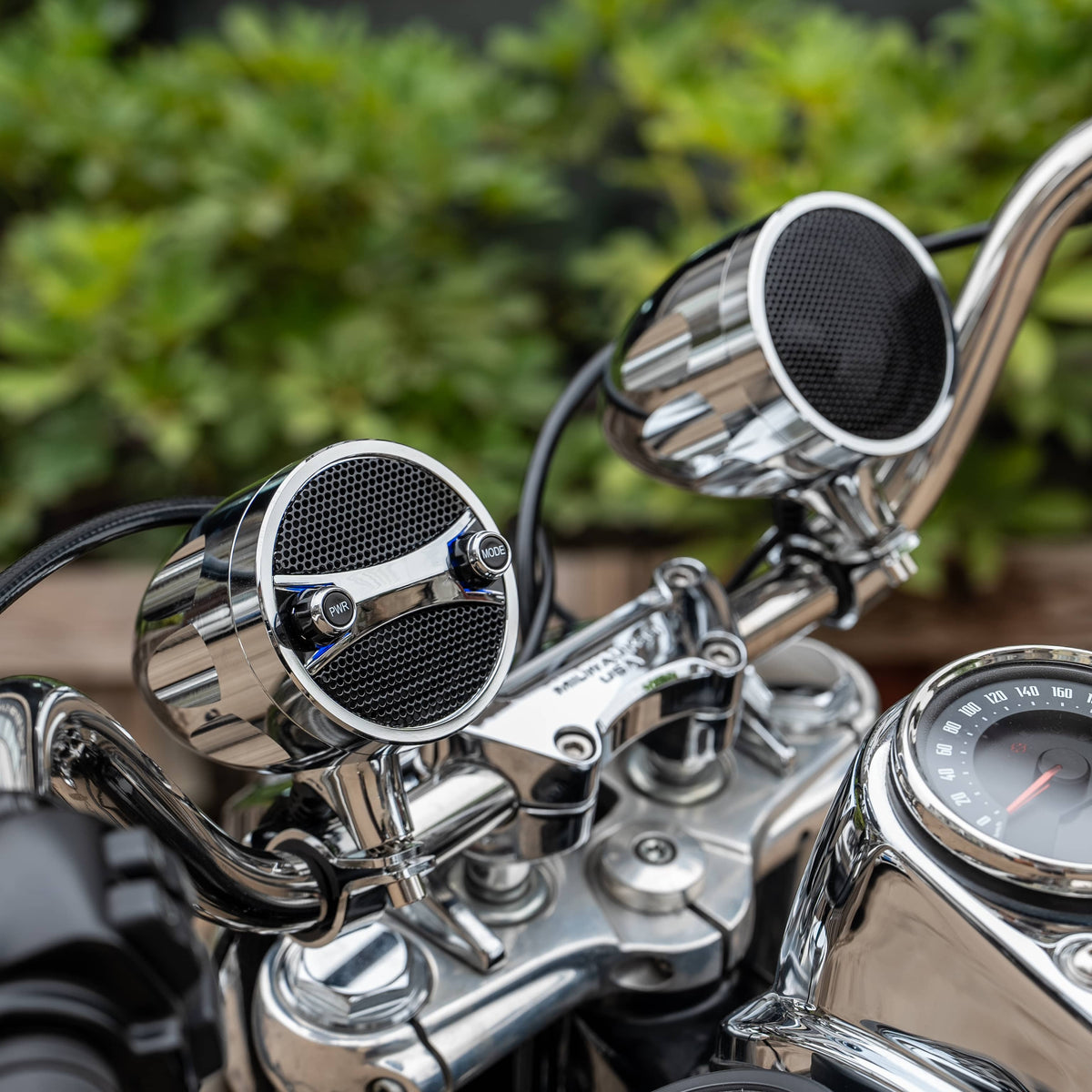 KSPEAKER S7CH Chrome Motorcycle Bluetooth Speakers