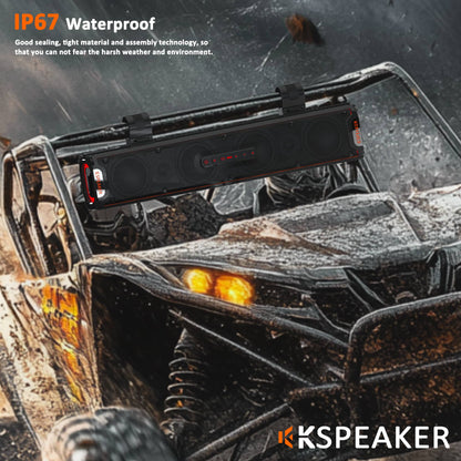 KSPEAKER K66 UTV Sound Bar - 1600W Peak Power, IP67 Waterproof
